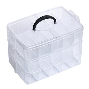 手工串珠收纳盒带盖防尘桌面透明手串珠珠散珠配件diy珠子整理盒