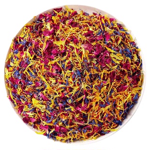 正品矢车菊100g天然玫瑰混合花瓣蛋糕烘焙装饰食用干花茶火星花瓣
