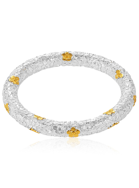 银千造梅花足银999手镯