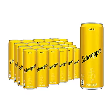 可口可乐 怡泉汽水饮料汤力水整箱装气泡水330ml*24罐