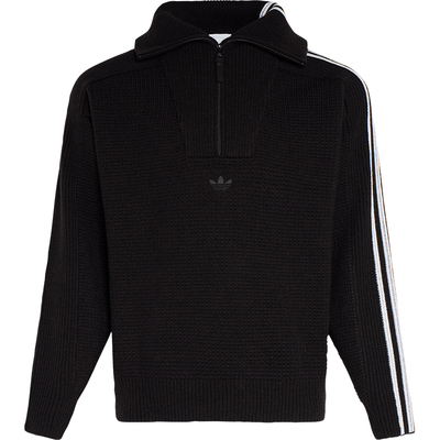Adidas/阿迪达斯官方正品三叶草新款男黑白色柔软针织毛衣KS5341