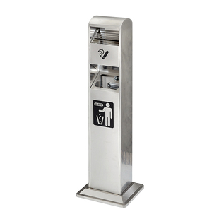 不锈钢烟灰柱户外吸烟区酒店烟头收集灭烟商用一体烟蒂箱垃圾桶