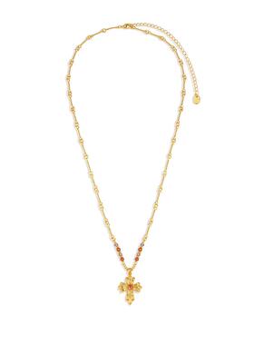 TONE&TALE弗朗花十字串珠项链