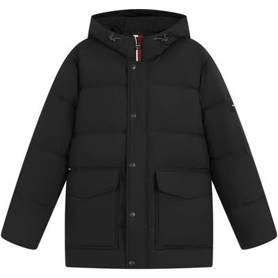 Tommy男装大口袋撞色门襟羽绒服