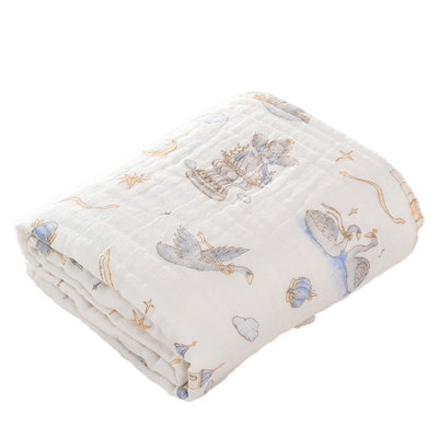 婴儿浴巾纯棉纱布吸水盖毯抱被