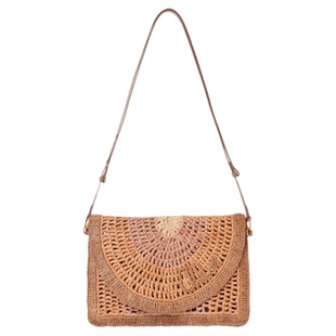 Chloe蔻依 25秋季新款SUMMER BANANA拉菲草扁平手袋