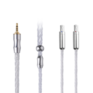 森海 HD800 HD800S HD820 达摩D1000耳机线 8股加粗平衡线 纯银线