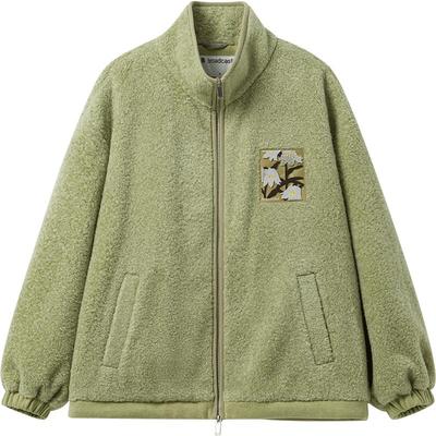 播立领羊羔绒宽松短外套女冬季休闲简约上衣DDR4WD5187