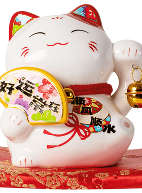 精致新款小号招财猫一套六只盒装