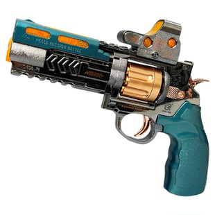 网红喷雾儿童电动玩具枪冒烟发光男孩仿真声光左伦旋转喷雾枪玩具