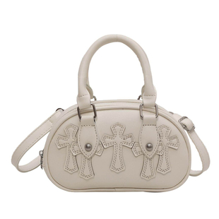 ONE MEET晚觅纯净白手提保龄球包包女2026新款轻奢小众单肩斜挎包