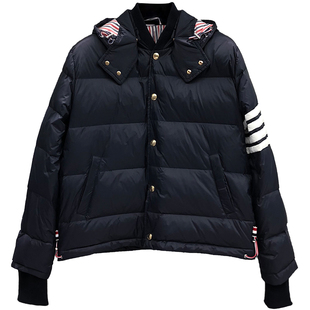 tb羽绒服男士潮牌轻薄短款帅气冬装男女情侣装保暖加厚连帽外套潮