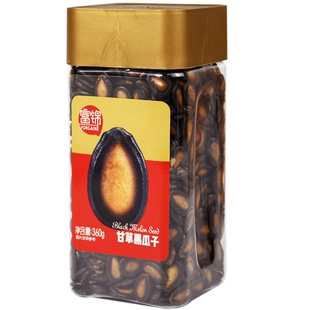 顺丰快递新货富锦甘草味大片黑瓜子罐装430克咸香水煮西瓜子炒货