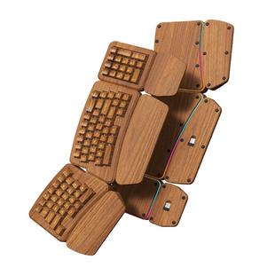 FEKER Alice60三模磁吸分体花梨木RGB木坨坨人体工学机械键盘