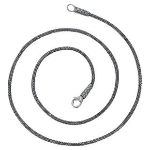 99纯银项链男款潮流土耳其手工编织素链轻奢高级感锁骨链无吊坠