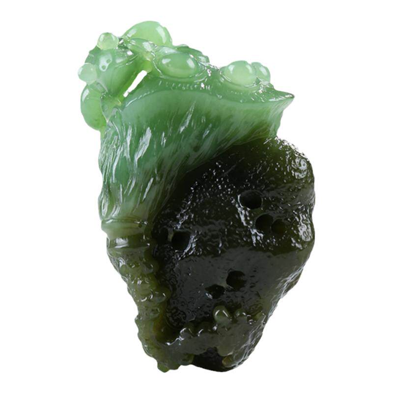 和田玉碧玉青蛙莲蓬挂件吊坠