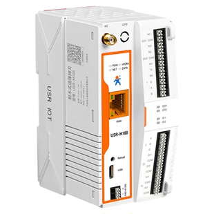 有人4G边缘计算网关MQTT远程PLC网络IO控制器Modbus RTU/DTU M100