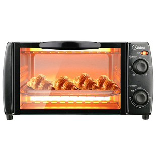 美的电烤箱小型家用迷你10L升烘焙面包烤红薯蛋挞可定时带烤盘网