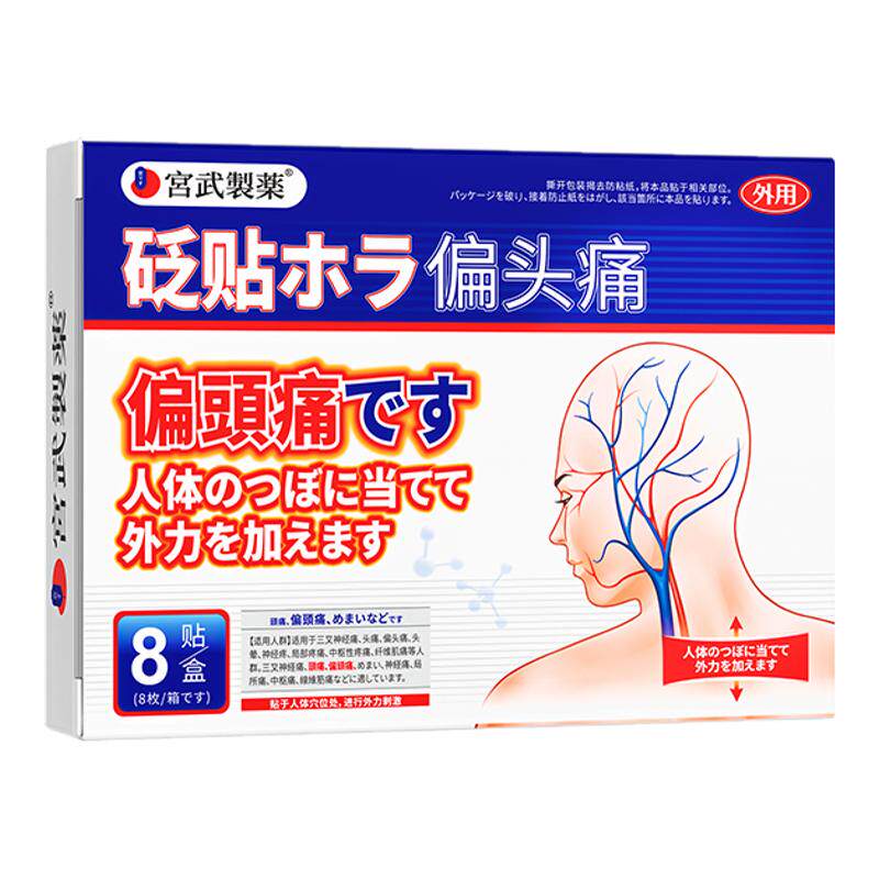 重度太阳穴疼痛头疼偏头痛三叉神经痛止痛贴膏保健贴缓解神器专用