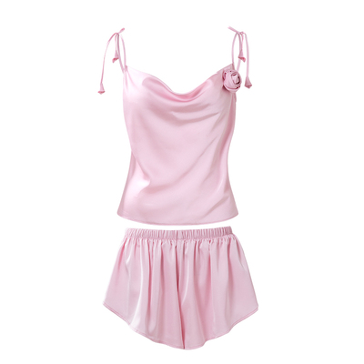 夏季薄款丝质睡衣纯欲家居服套装