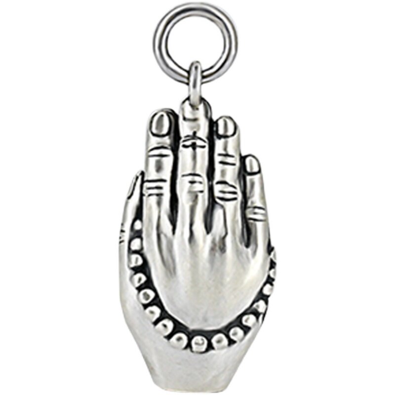 999足银立体佛手吊坠项链挂坠