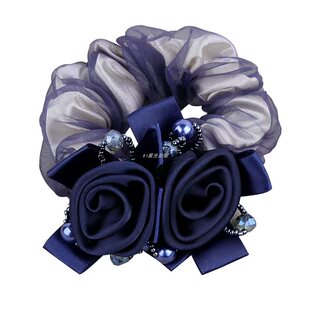 网纱高弹力2024新款大肠发圈妈妈扎头发发绳丸子头盘发头花发绳女