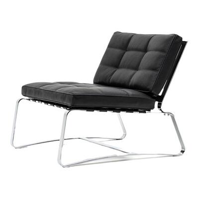 德劳椅Delaunay Chai简约皮艺单人沙发椅子现代客厅卧室休闲躺椅