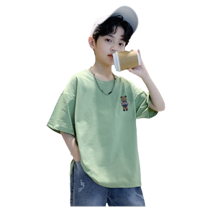 男童t恤短袖夏装2026年新款洋气男孩套装夏款薄款大童纯棉T儿童装