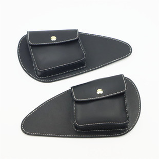 摩托车改装配件机车复古真皮油箱贴皮油壶侧边贴油箱边包贴置物包