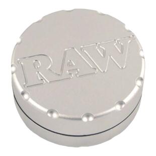 RAW磨烟器双层研磨器金属铝小型便携随身超薄grinder烟斗配件锋利