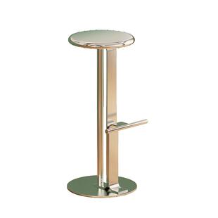 户外高脚吧台椅设计师家用不锈钢轻奢室外吧椅酒吧椅露天吧凳定制