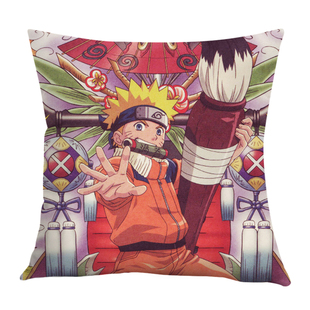 鸣人抱枕火影忍者卡卡西佐助宇智波鼬我爱罗九尾摸头动漫周边枕头