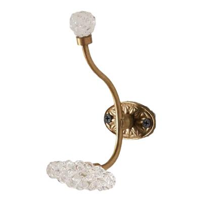 现 纽约下城公园进口依托勒复古剔透玻璃花球双钩衣钩挂钩