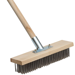 长柄不锈钢丝地板刷清洁刷洗地刷除青苔水泥地户外院子水池铁刷子