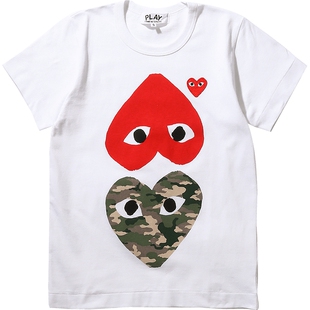 IT COMME des GARÇONS PLAY女装短袖T恤爱心247XA