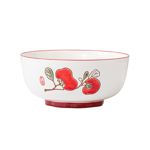 顺祥陶瓷团圆拼盘餐具组合碗盘套装家用碗碟高级感饭碗釉下彩餐具