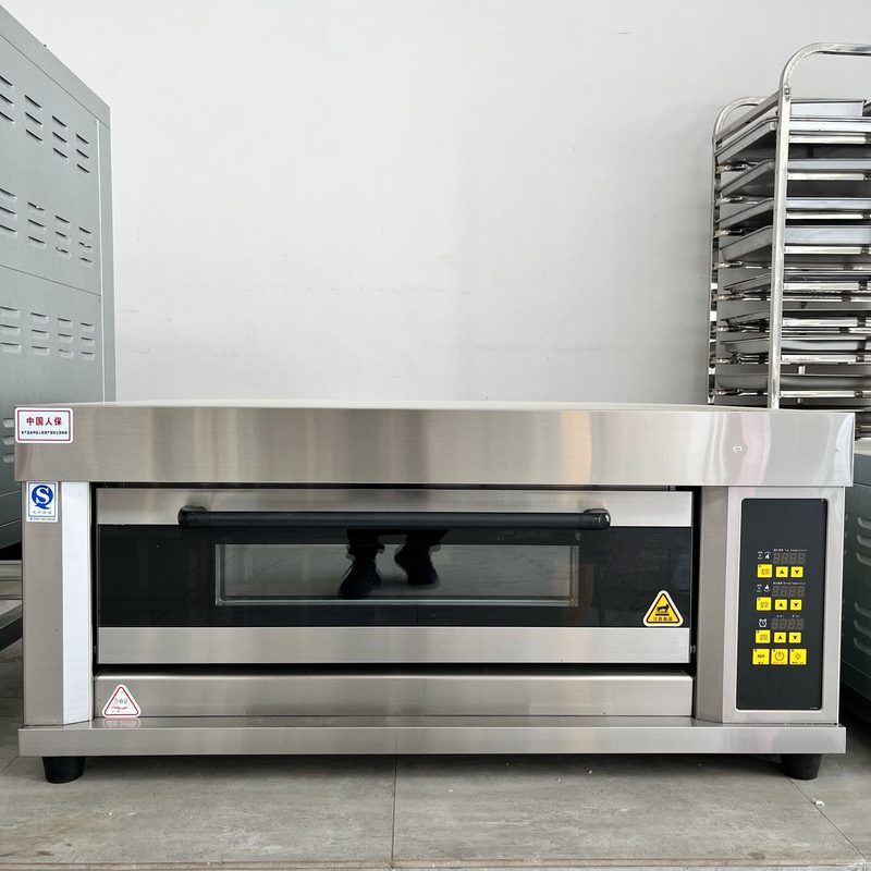 研麦1层2盘燃气烤箱 小型烘焙设备蛋挞烤炉 智能定时商用烤箱