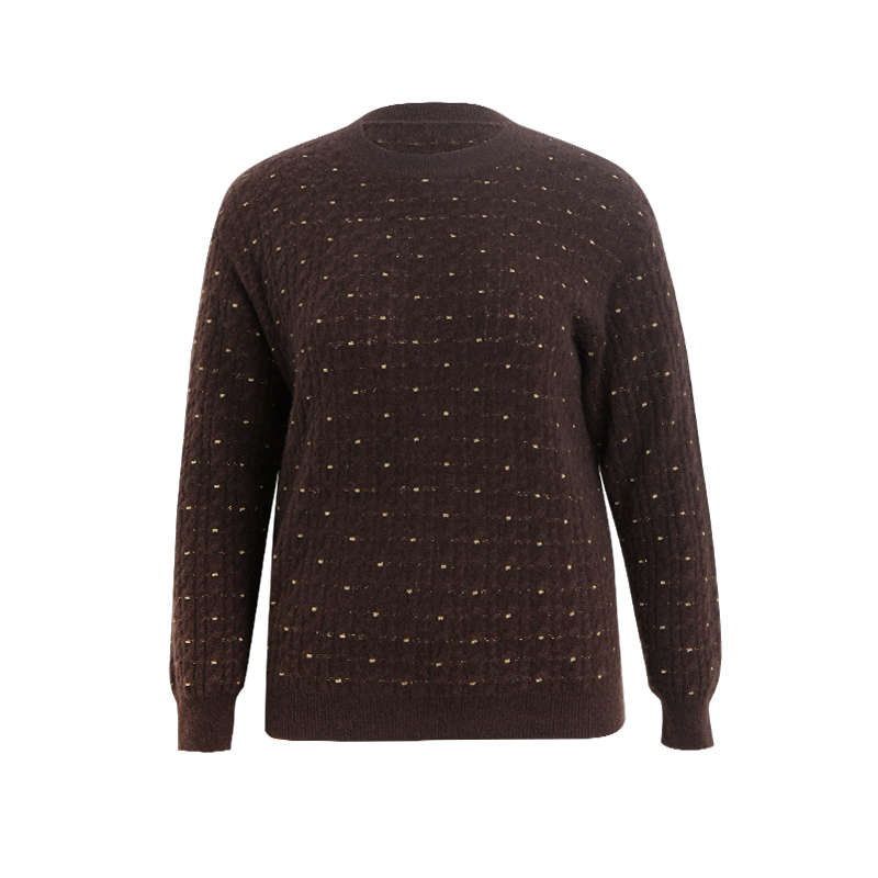 【金丝合并纱线】美丽客栈新款秋冬宽松毛衣大码女装慵懒羊绒衫女