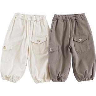 [商场同款]马克珍妮男女童个性口袋束脚休闲裤儿童春秋裤子241367