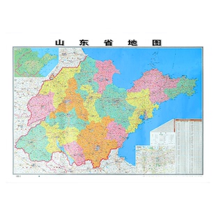 【2026版】山东省地图 约106×76cm高清画质详细内容 市级行政区划山东交通线路参考地图 办公会议室家庭通用地图