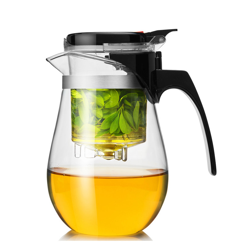 飘逸杯泡茶壶耐高温沏茶壶一键过滤茶水分离冲茶器办公家用壶单壶