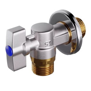 角阀球芯大流量球阀全铜燃气热水器专用冷热水开关三角阀4分加长