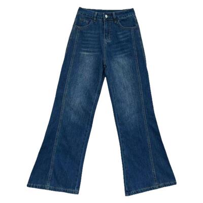 小小家长款大摆喇叭牛仔裤