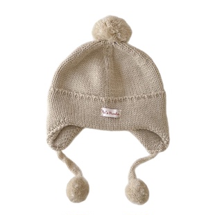 宝宝帽子冬季新款洋气男童保暖护耳帽秋冬婴儿毛线帽儿童针织帽