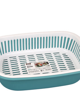 健安塑料双层厨房洗菜盆沥水篮