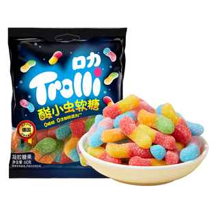 德国口力酸小虫软糖果味酸甜口味零食糖果酸砂爆酸软糖橡皮糖