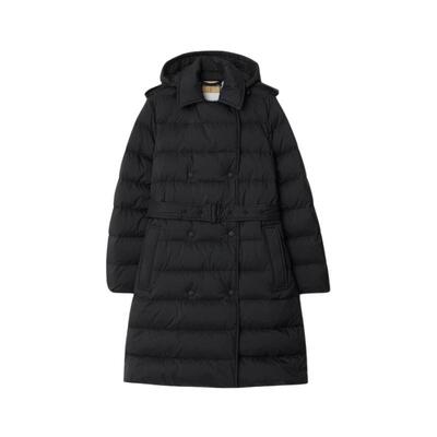 中长款尼龙连帽羽绒服BURBERRY