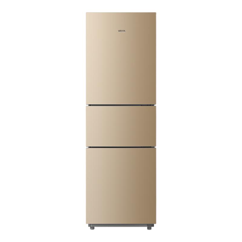 美的出品华凌213L三门冰箱家用小型宿舍租房用冷藏冷冻节能小冰箱