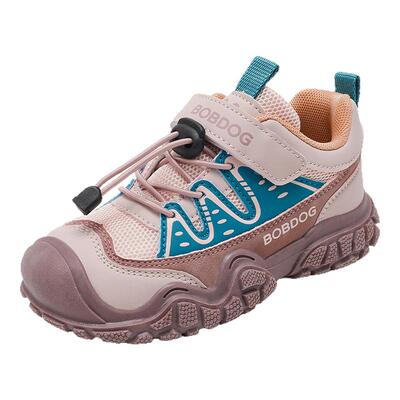 巴布豆童鞋女童运动鞋2026新款女孩跑步鞋春季透气老爹鞋儿童鞋子