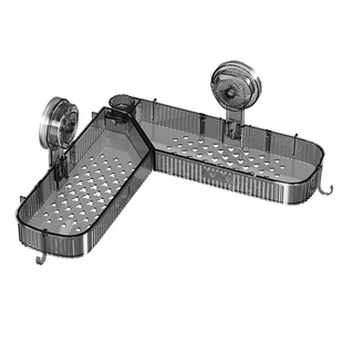 浴室吸盘置物架免打孔壁挂式卫生间厕所洗漱台水龙头三角收纳架子